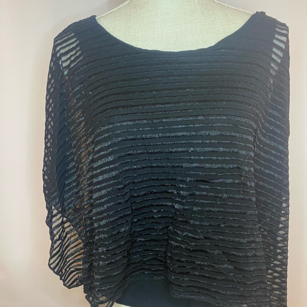 It Girl Black Shimmery Blouse